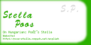 stella poos business card